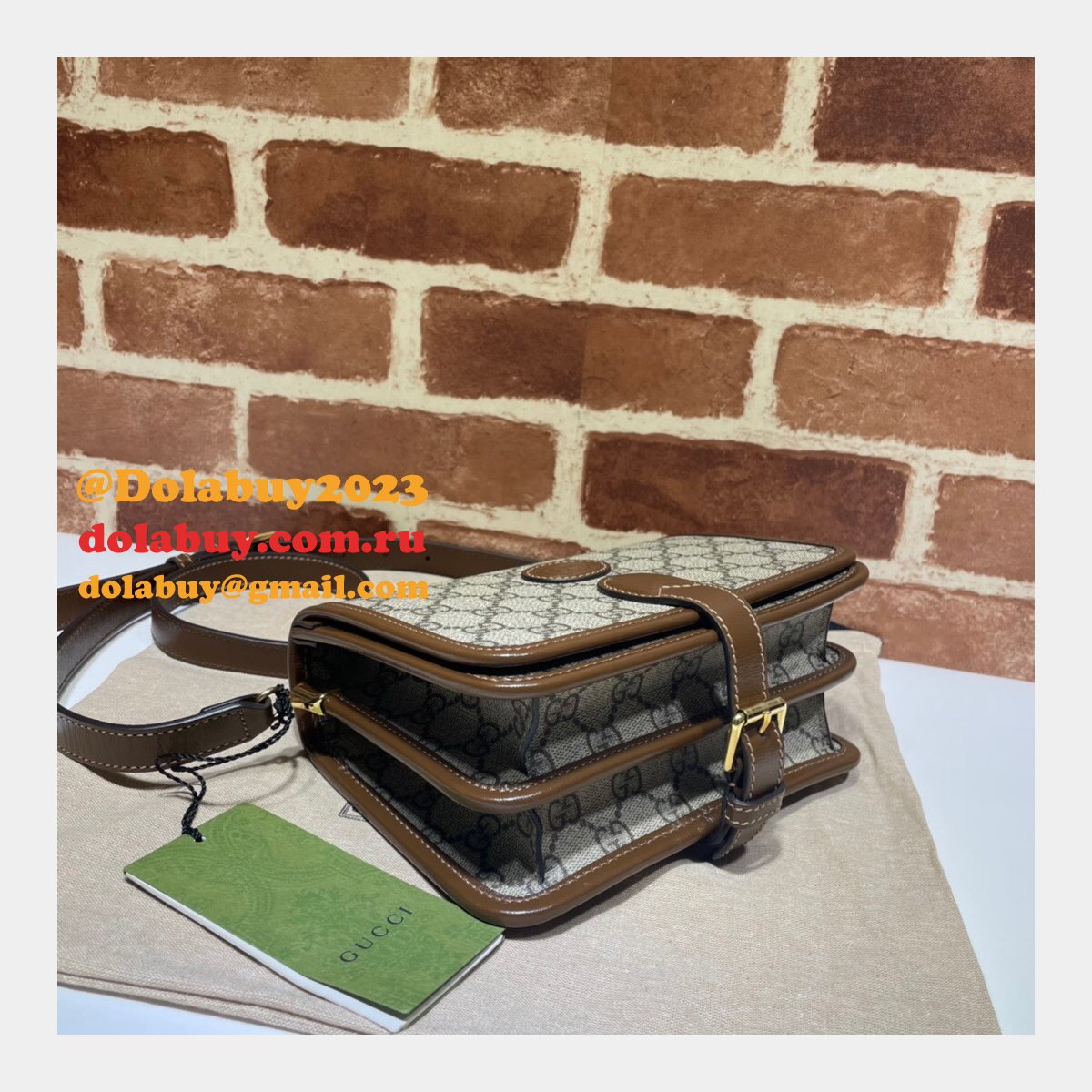 designer fake G*u*i 671620  shoulder bag with interlocking g in gg supreme