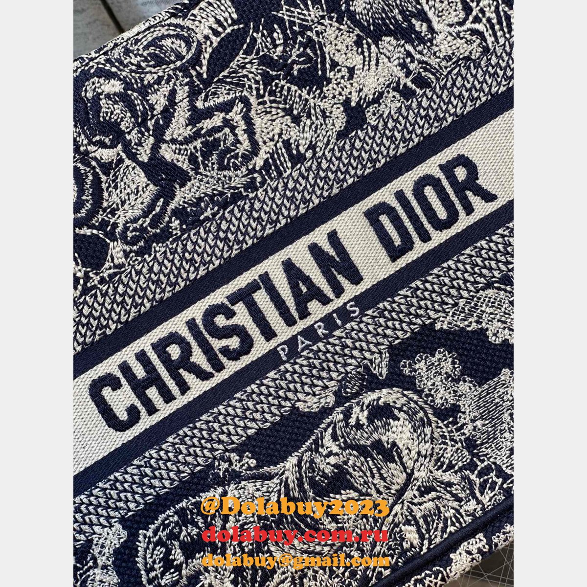 Highest Product Quality Dior Book Tote bag Blue 2022 Replica