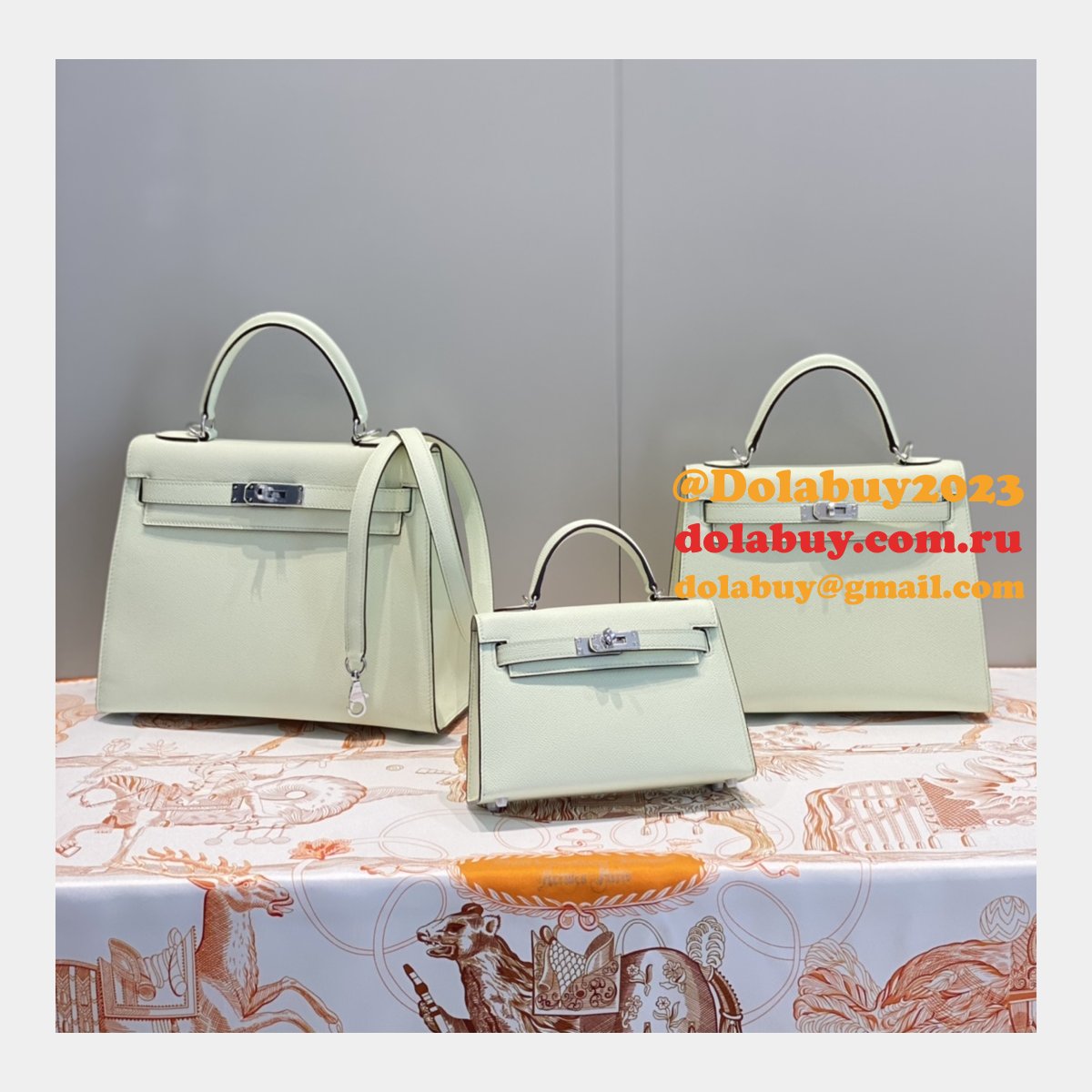 Hermes Outlet Epsom Kelly 19/25/28CM 1:1 Replica Bag