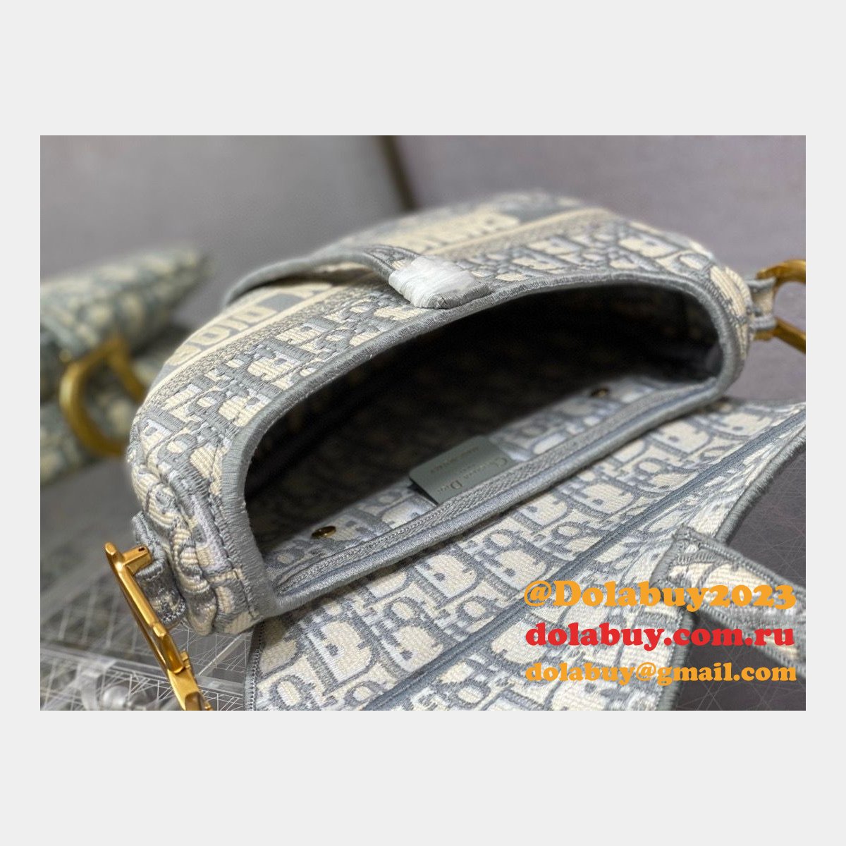 REPLICA DIOR SADDLE grey 25.5CM HADNBAG HOT SELLING