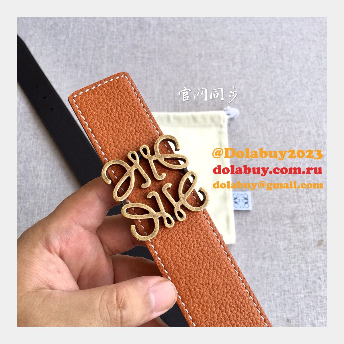 Loewe Designer Replica Top 4.0CM Width Double-Sided Cowhide Belt