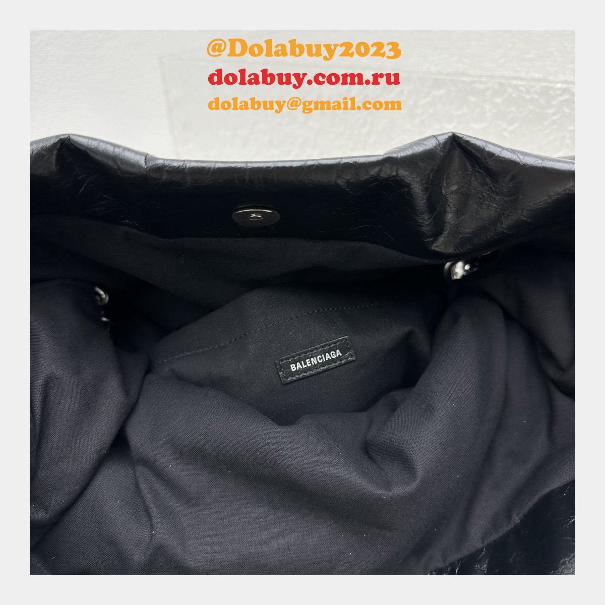 Top Quality Best Balenciaga Le Monaco Wax Leather Chain Bag