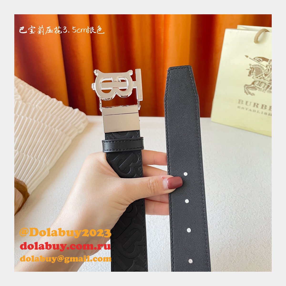 Replica Best Burberry Belt 35MM For Sale