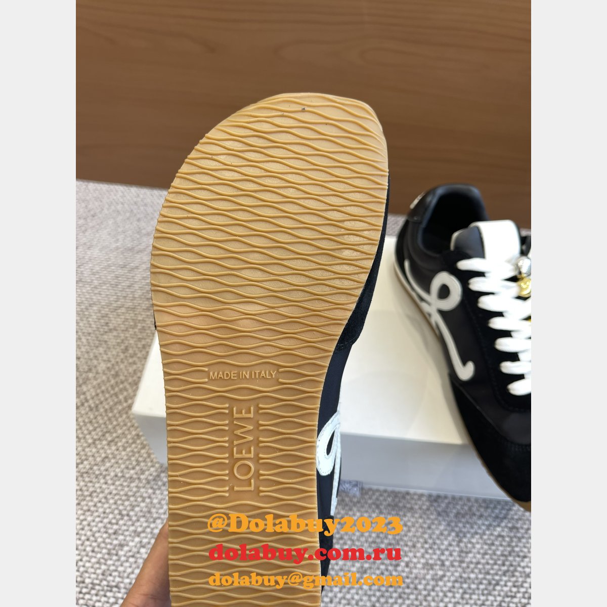 Ballet Runner 2.0 In Nylon And Calfskin