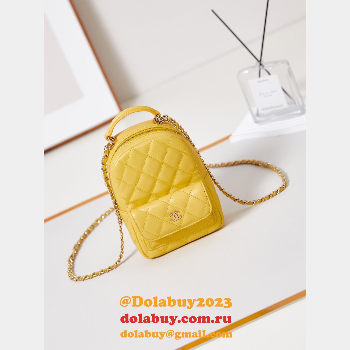 Luxury 24Cmini lambskin women backpack AP3753