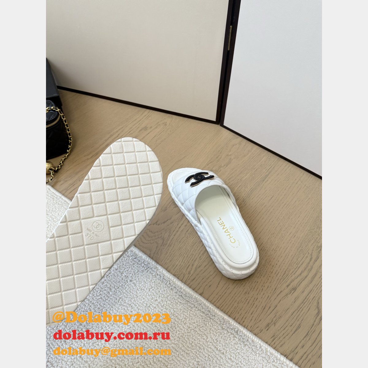 Fashion CC Mules Calfskin Women Shoes