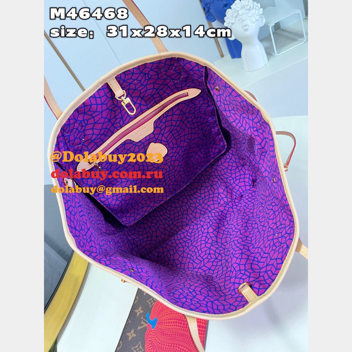 Replica Louis Vuitton Perfect LVS x YK Neverfull M46468 Bag