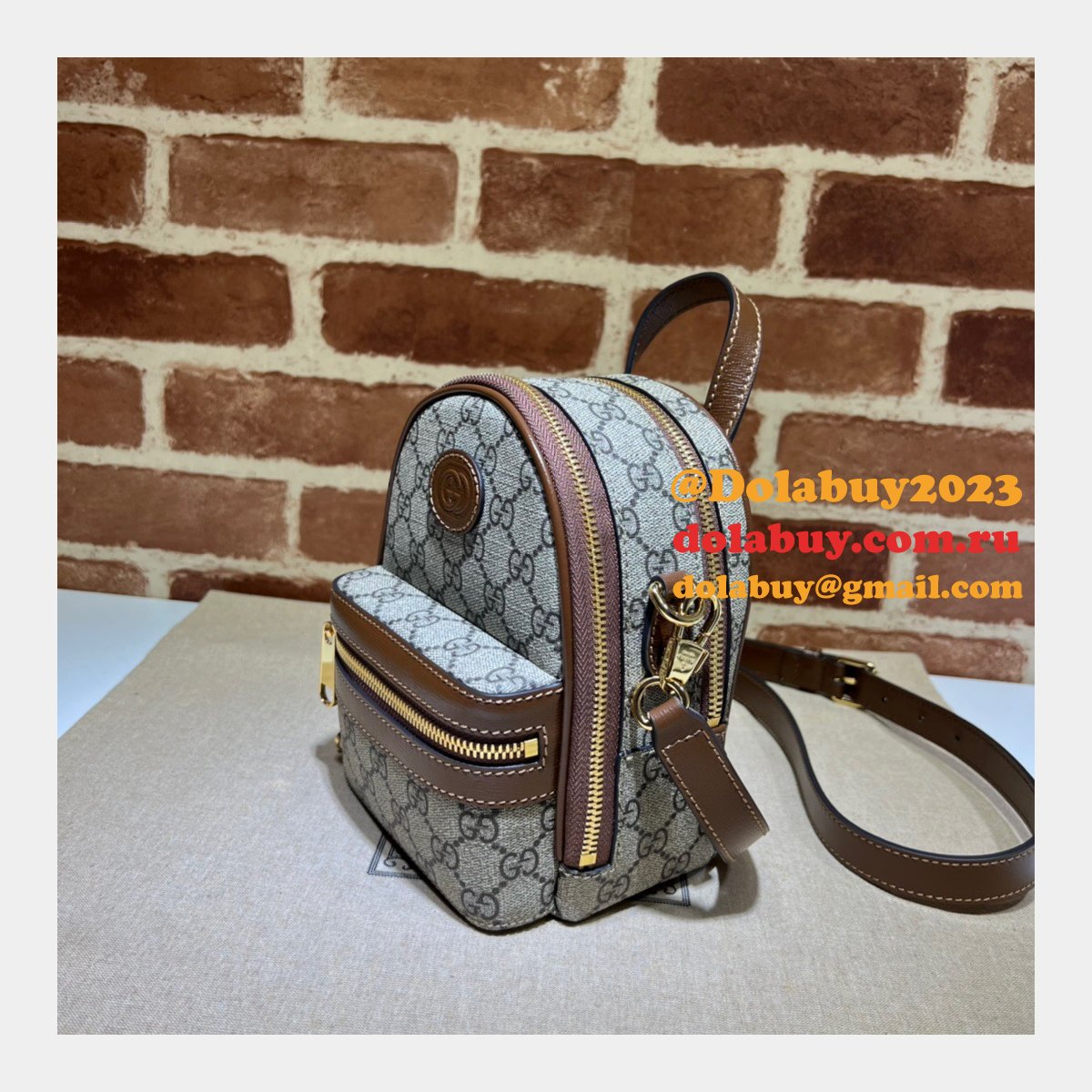 G*u*i fashion multi-function replica bag 725654 interlocking g