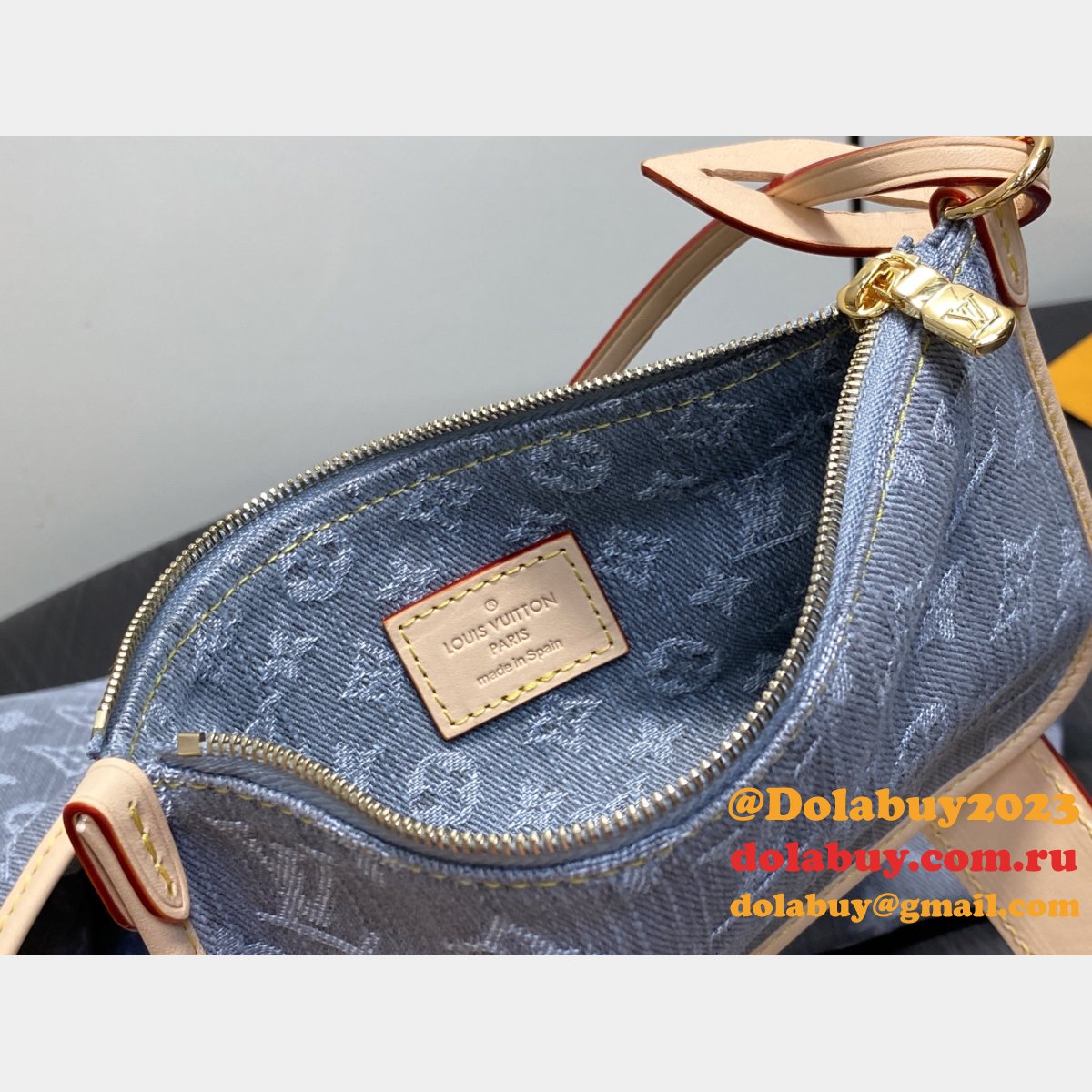 Louis Vuitton M13289 CarryAll MM Monogram Denim Copy Women Bag