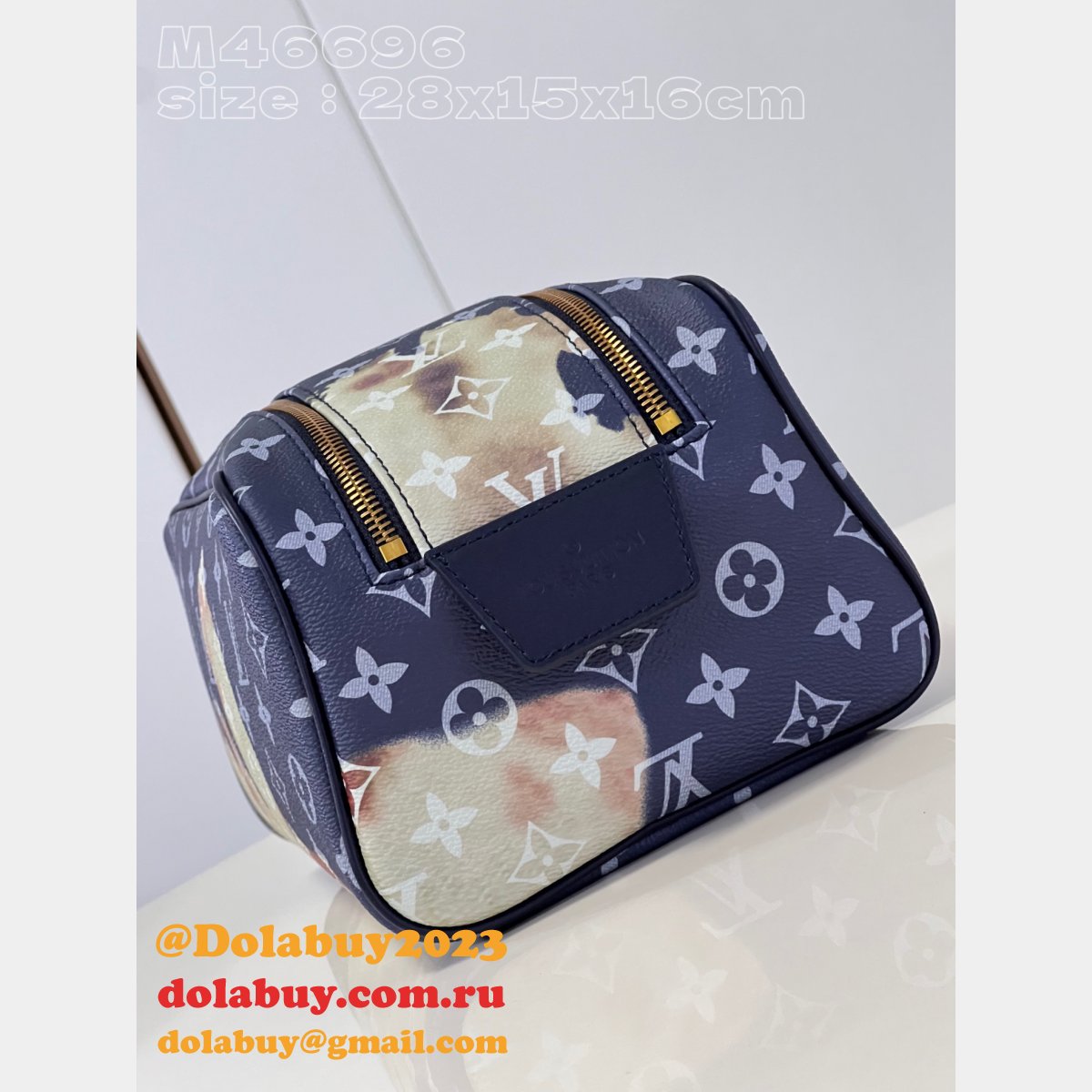Dopp Kit M46696 Louis Vuittons Replicas High Quality Copy Designer Bag