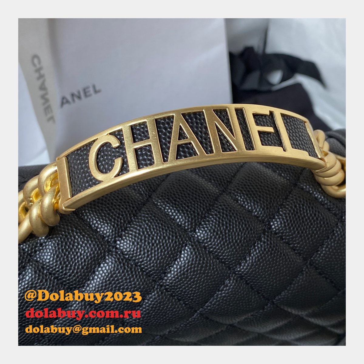 Boy High Quality A94804/A94805 Duplicate Flap 1:1 Copy From Original Bag