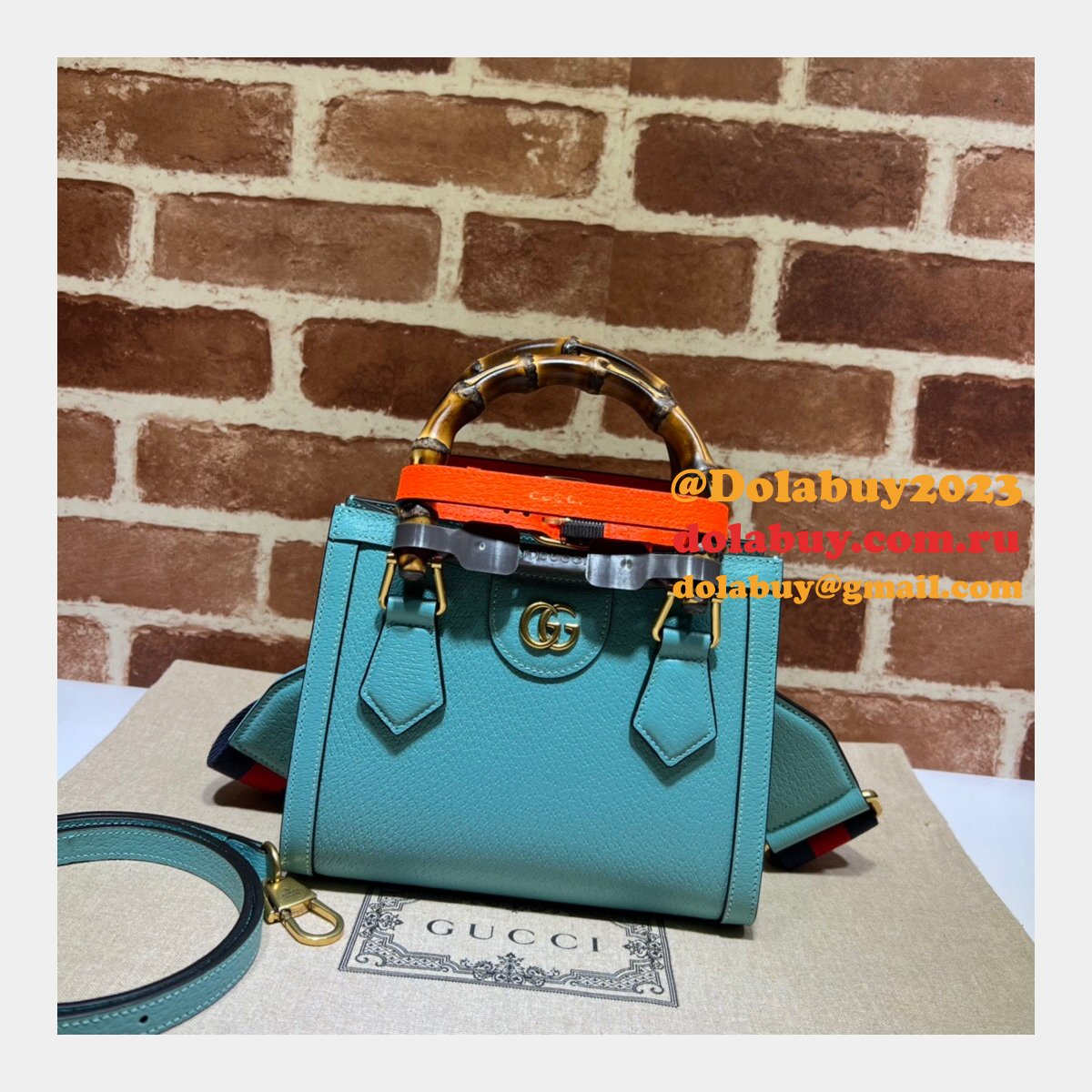 G*u*i designer replica 702732 diana mini tote bag leather