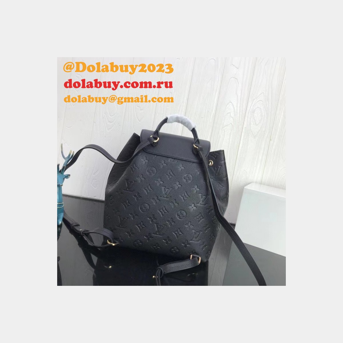 Replica LV Montsouris Backpack Monogram Empreinte Leather