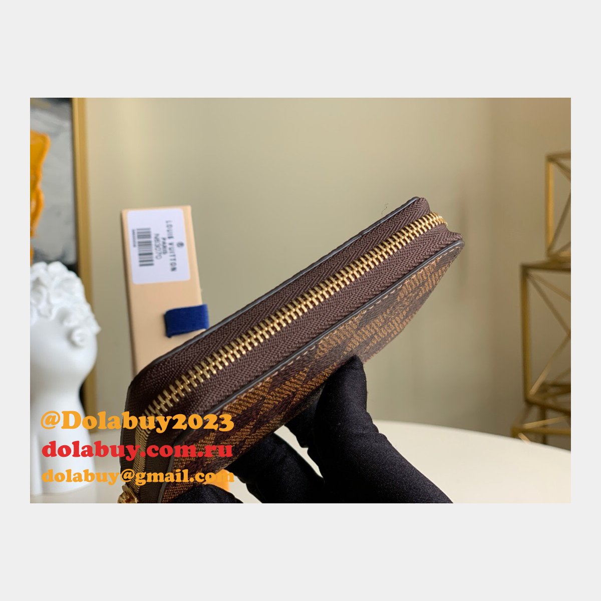 Louis Vuitton Wholesale N63070 Zippy Coin Purse Damier Ebene