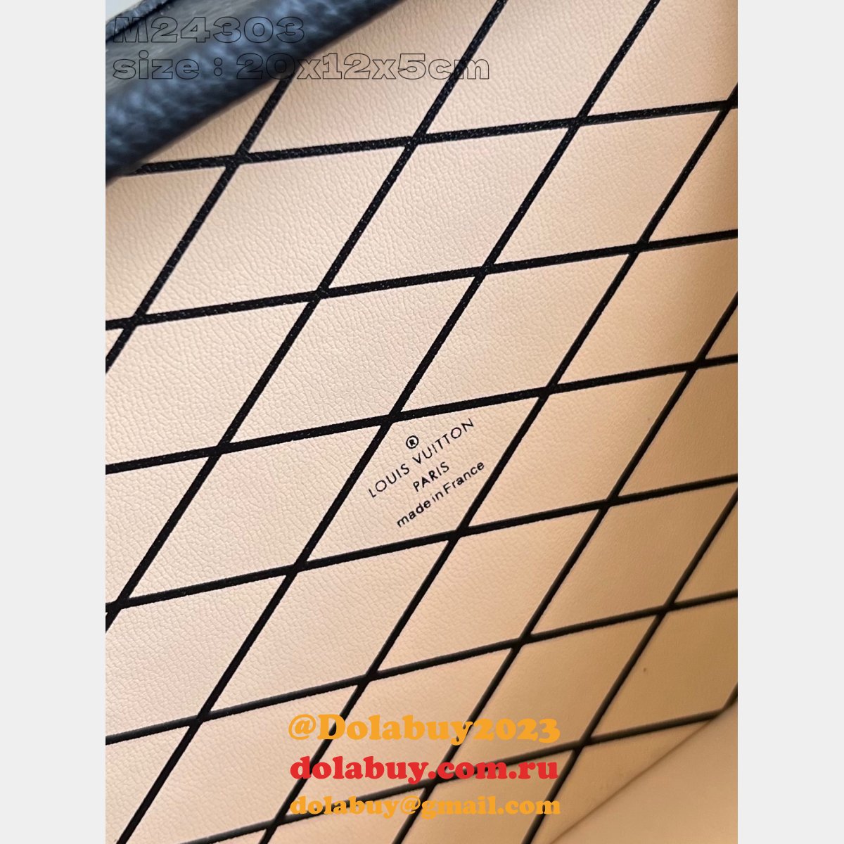 Designer Louis Vuitton Petite Malle Luxury Copy M24303 Black Bag