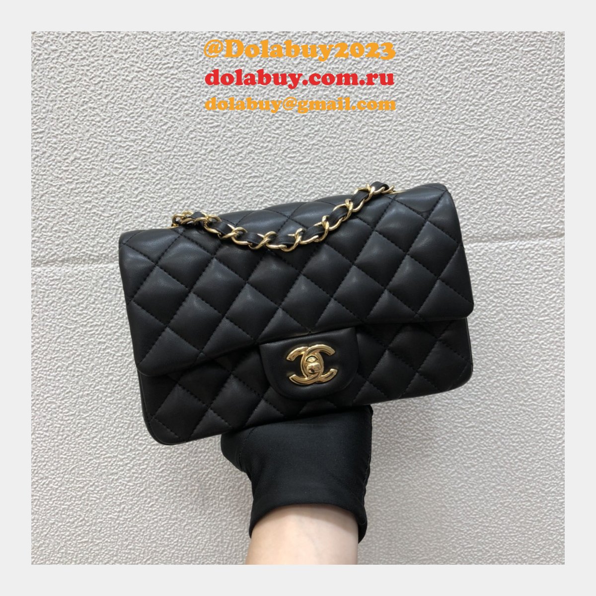 Cheap CC Lambskin Flap Designer Bag 1116 20CM