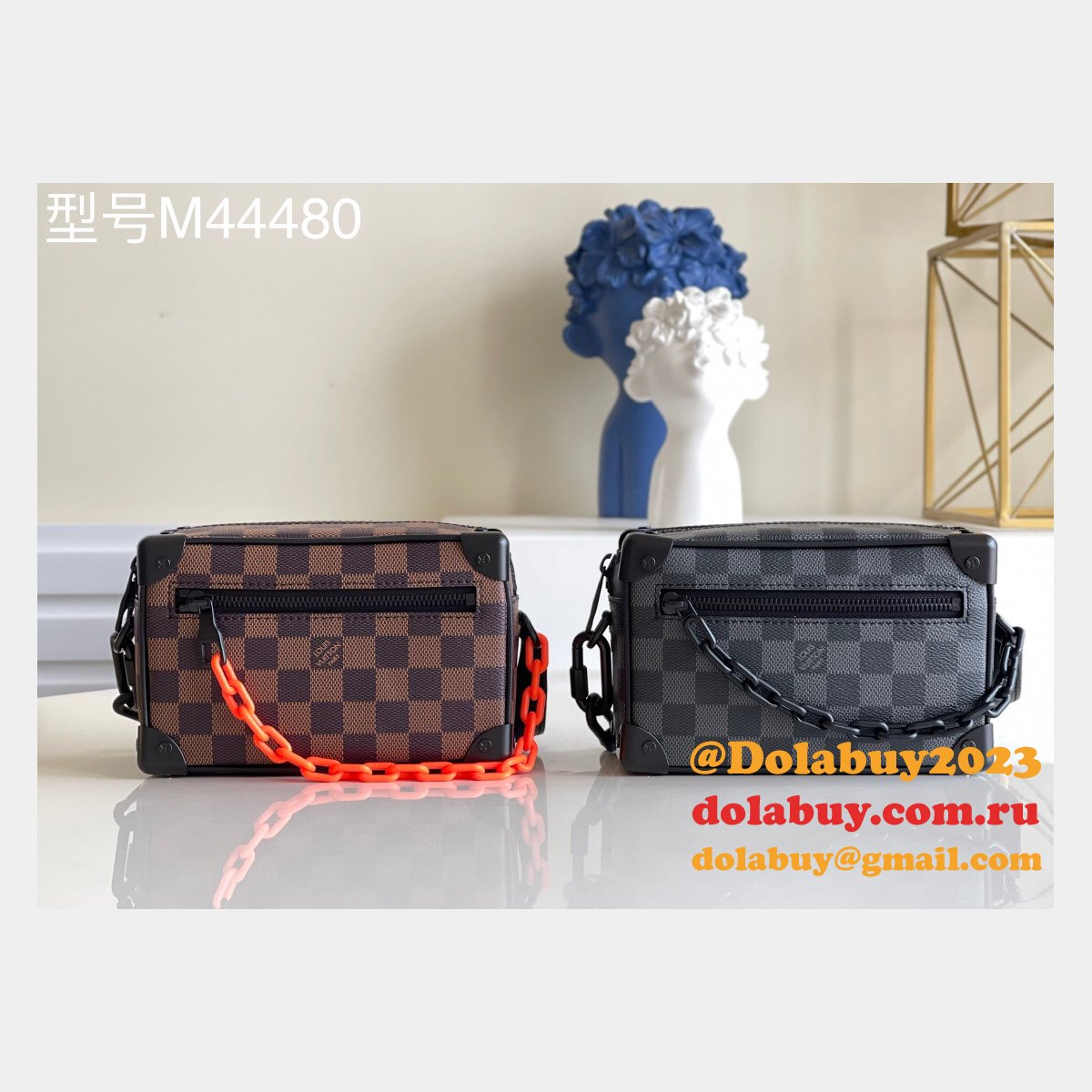 AAA Replica Louis Vuitton M44480 Bags Soft Trunk Monogram Eclipse Canvas