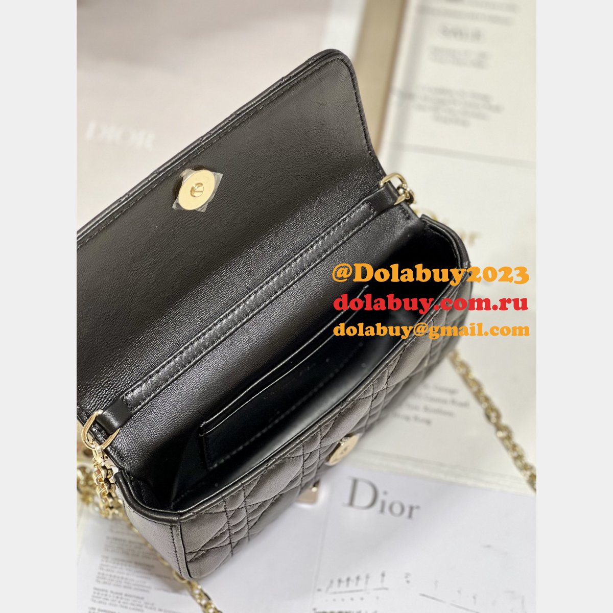 Cheap Lady Replica Designer Christian Dior Phone Pouch 0977 Bag