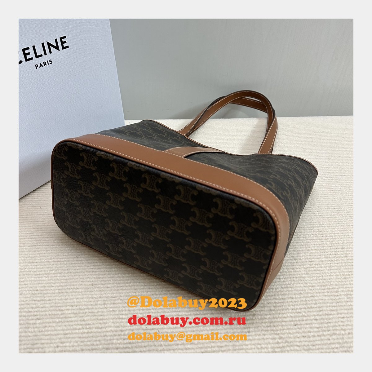 Cheap SMALL CELINE TRIOMPHE CANVAS CABAS bag