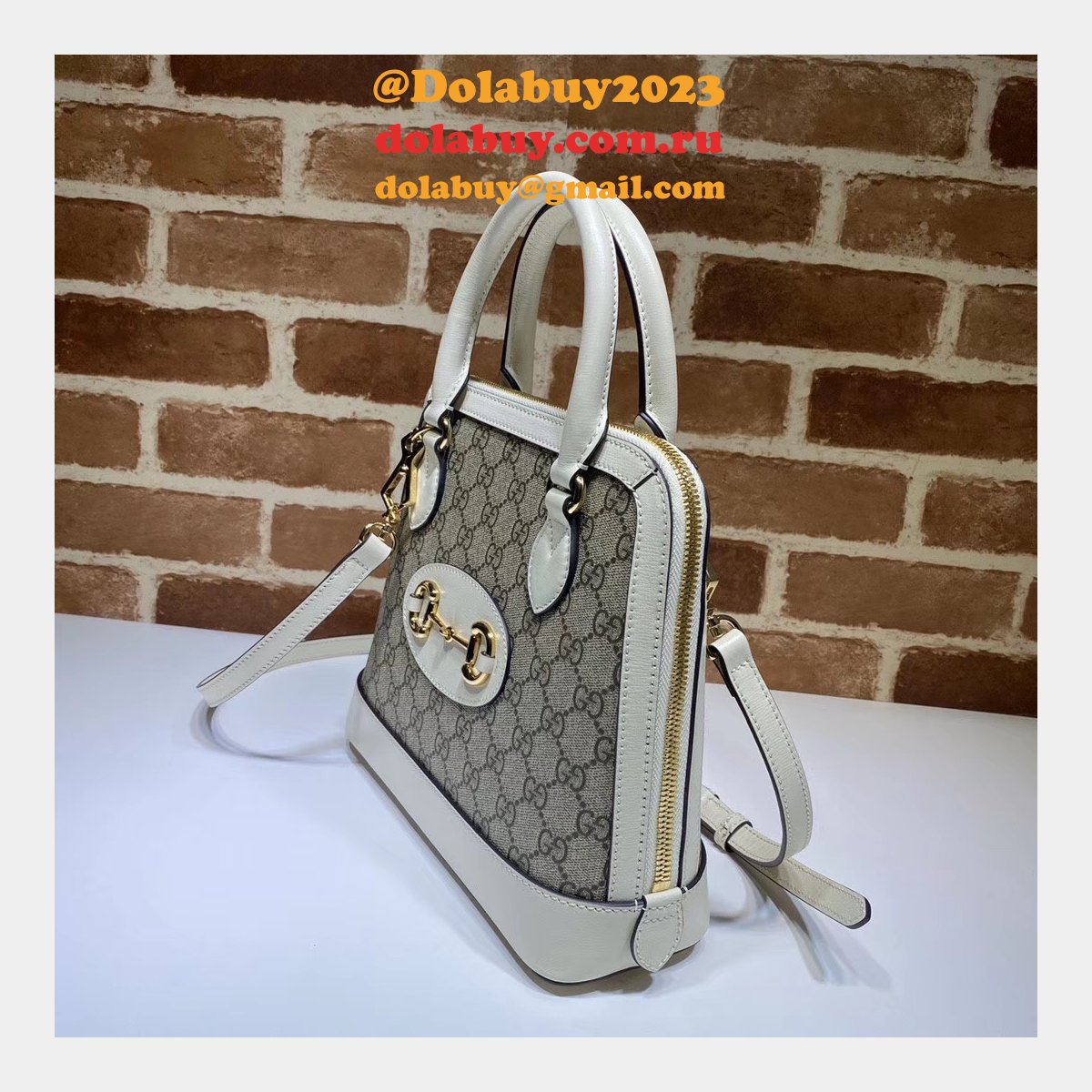 designer G*u*i replica 1955 horsebit small top handle 621220 bag