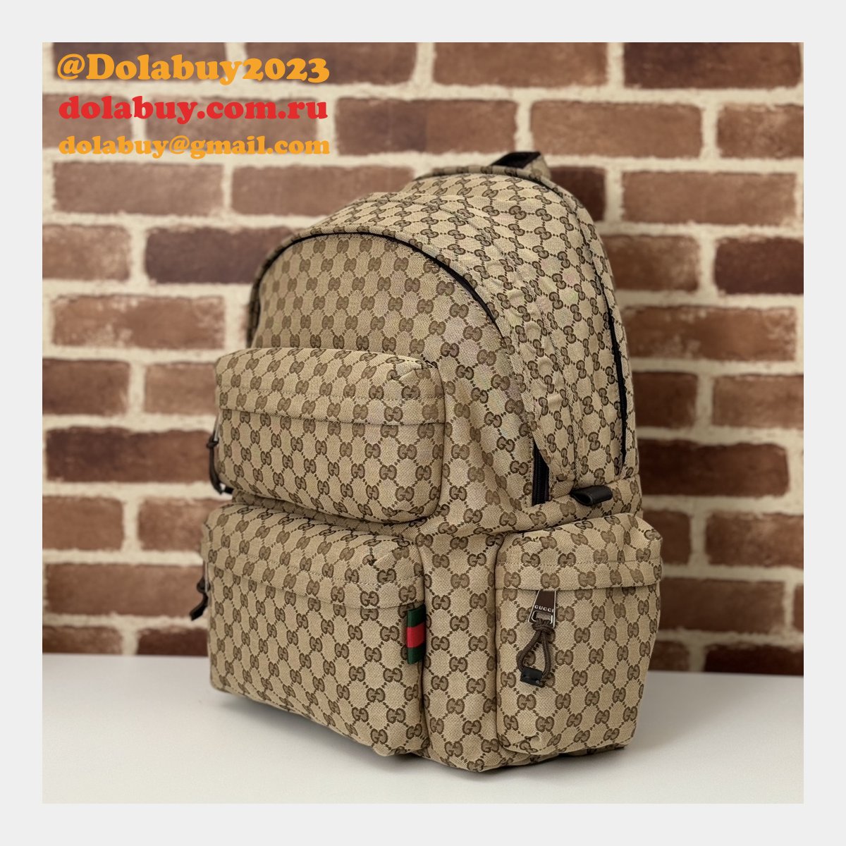 top mens backpack wholesale G*u*i logo 800182 inspired bag