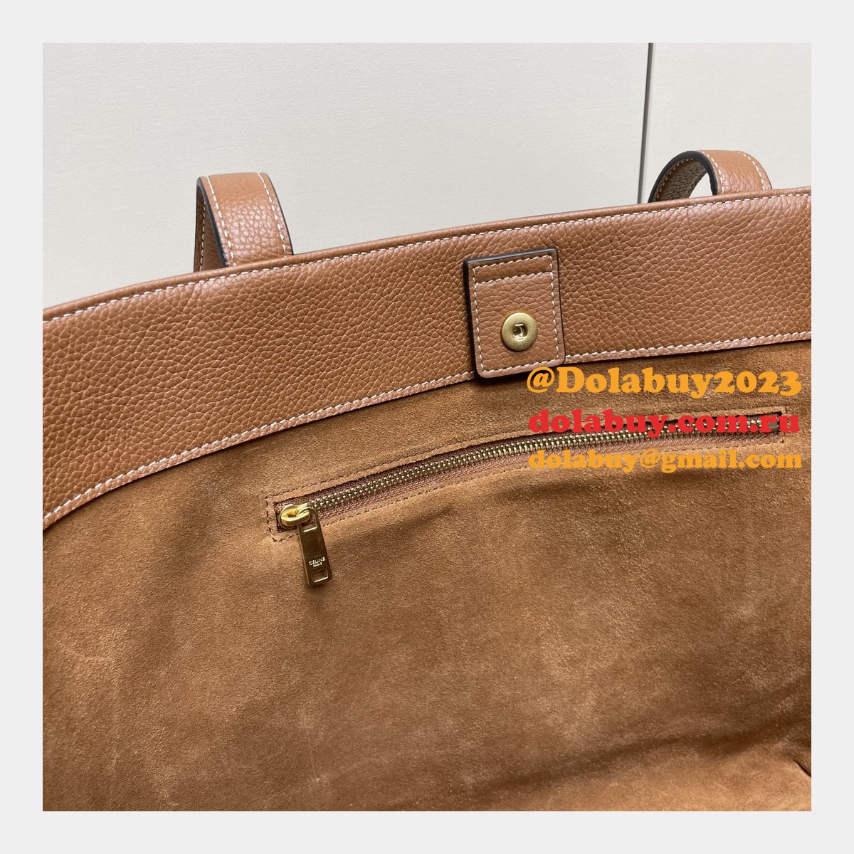 Luxury Best Celine 116853 Medium Cabas Anais Cuir Triomphe