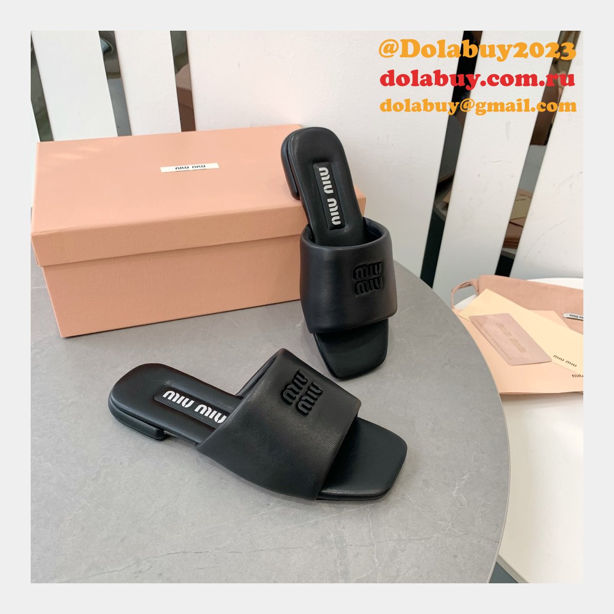 Perfect MiuMiu Bread Slippers Summer Replica Sandals