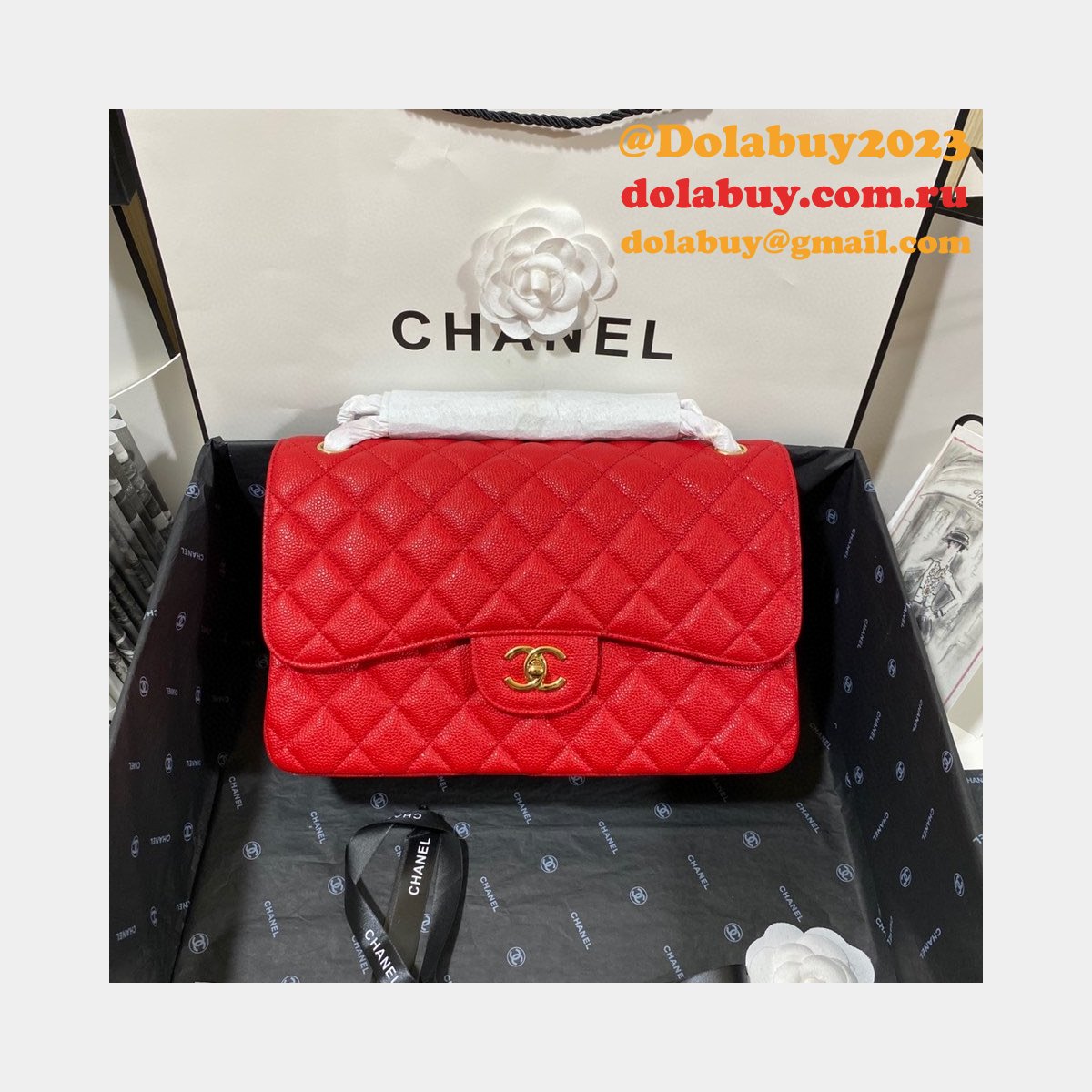 High Quality CC CF Classic Flap Jumbo Bags 30CM on Sale