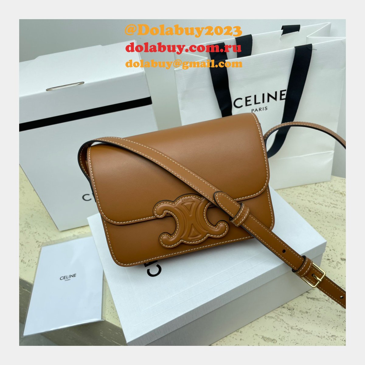 1:1 Replica Celine Triomphe Teen Luxury Handbag