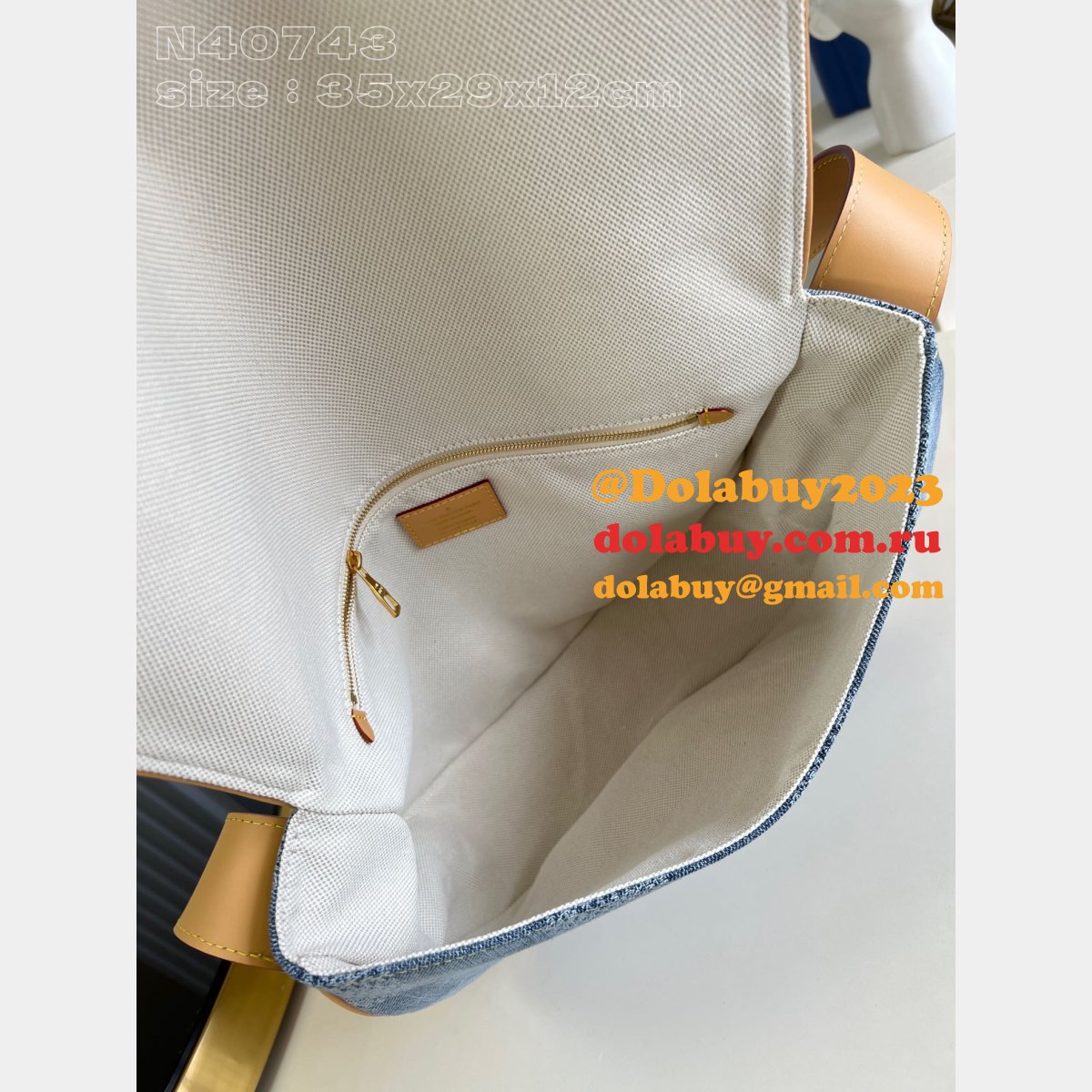 Louis Vuitton Fake Montsouris Messenger MM Damier N40743 Men Blue Bag