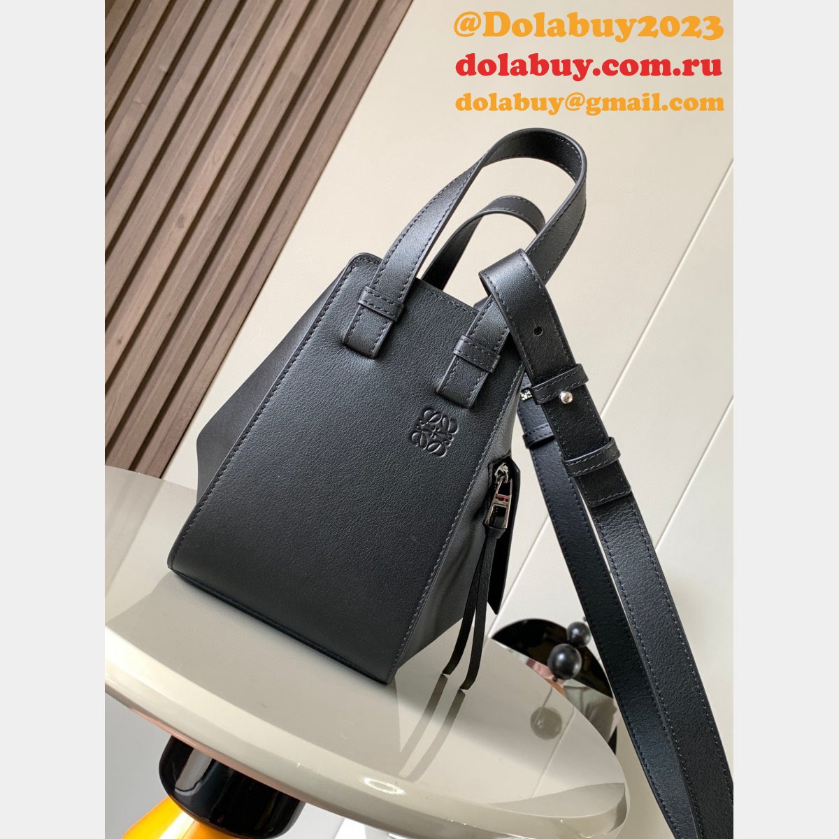 Compact Loewe Hammock Bag In Classic Calfskin Replica Best 20.8cm