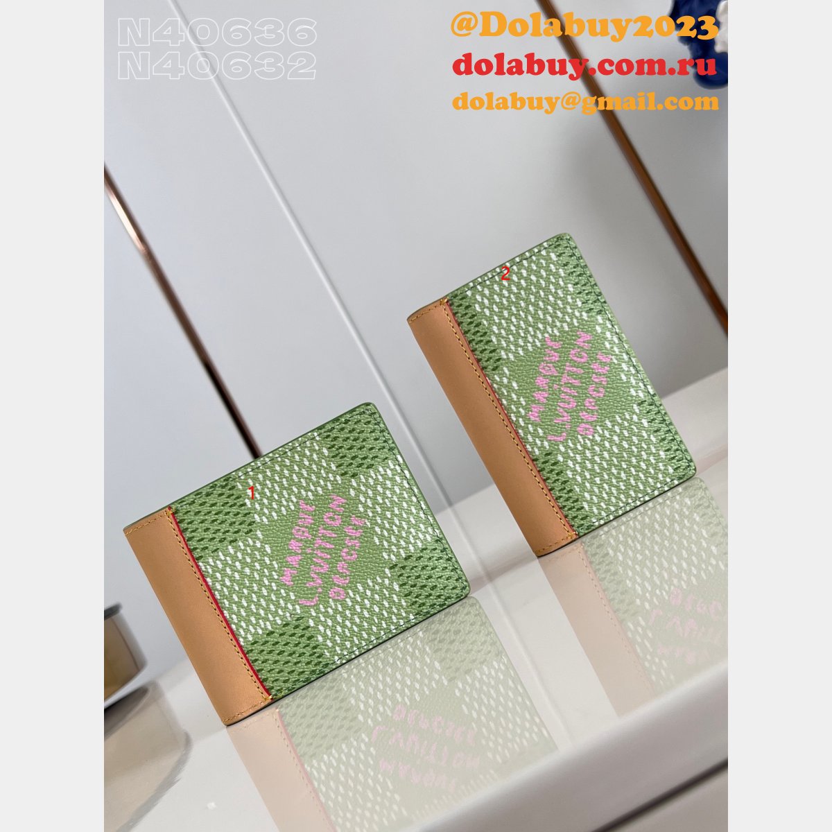 Pocket Organizer Slender Wallet Damier Louis Vuitton Fake Bag