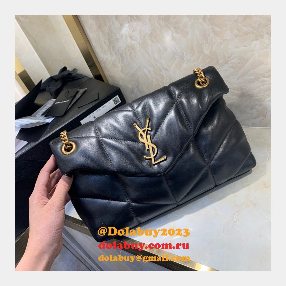 Luxury 7 Star YSL LOULOU PUFFER HANDBAG 29CM