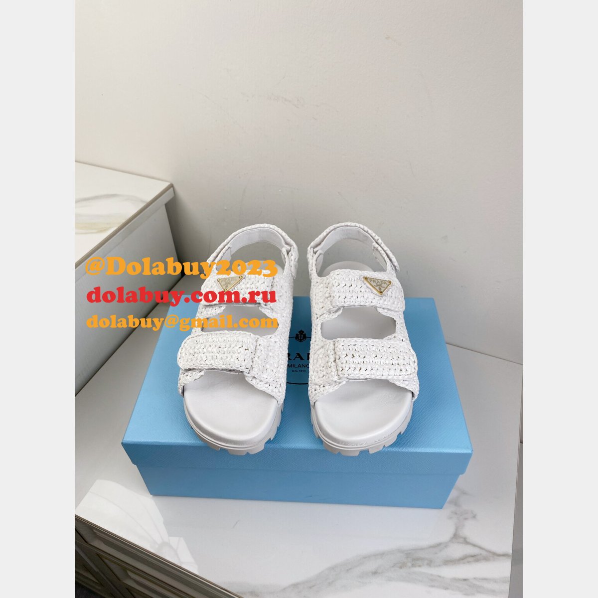 Top Quality Cheap Prada Crochet sandals