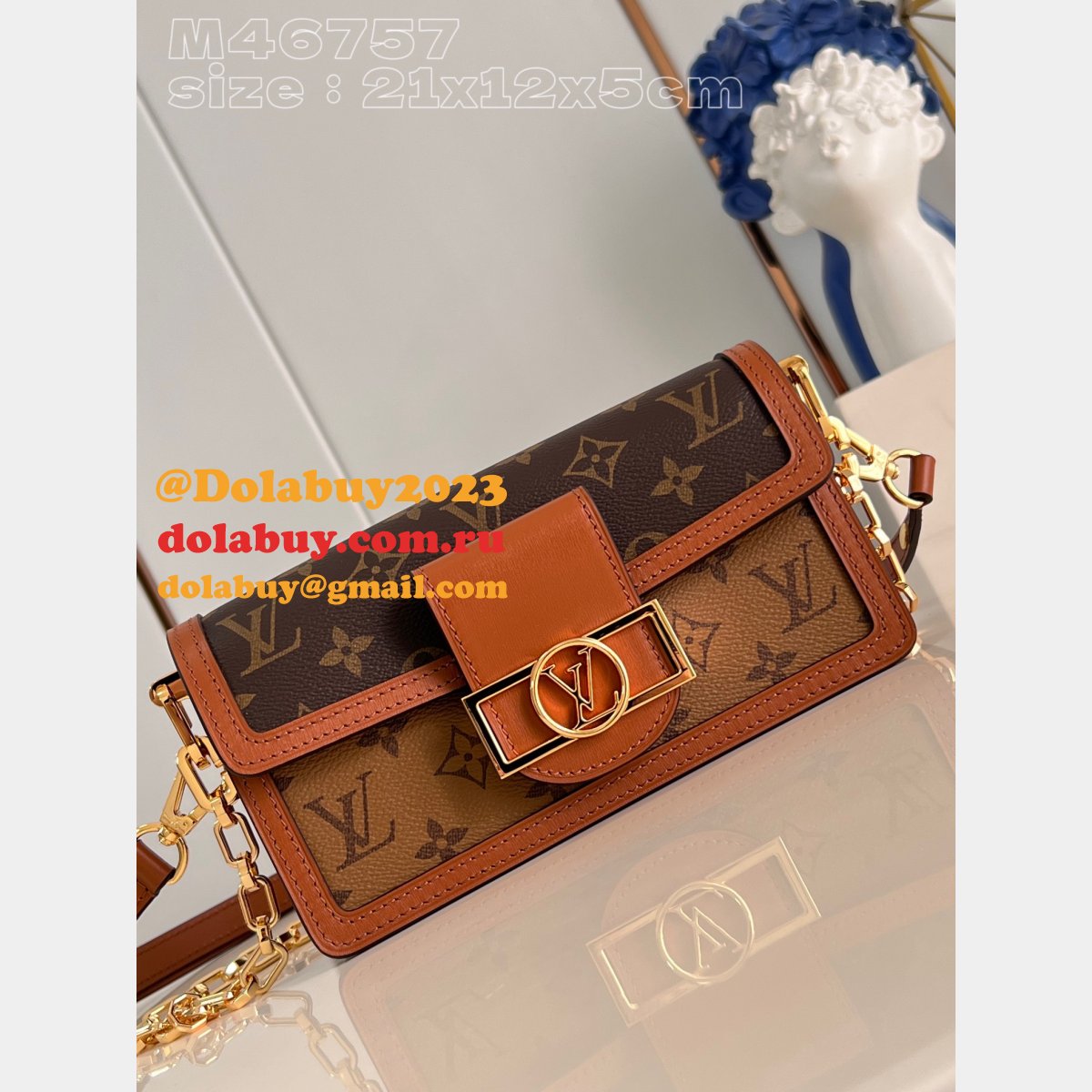 Best Replica LOUIS VUITTON M46757 DAUPHINE BAG East West