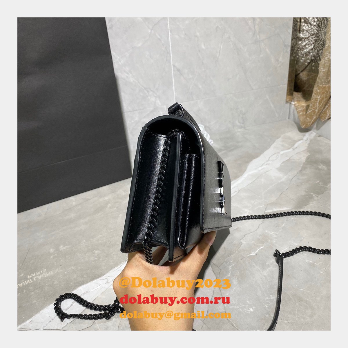 Buy Replica YSL Sunset 19cm Bags Online Black