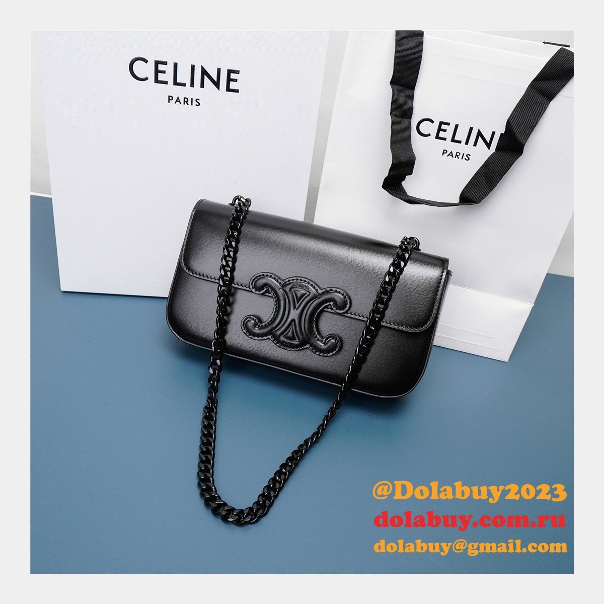 Fake Cheap Replica Celine Triomphe Handbags 21CM