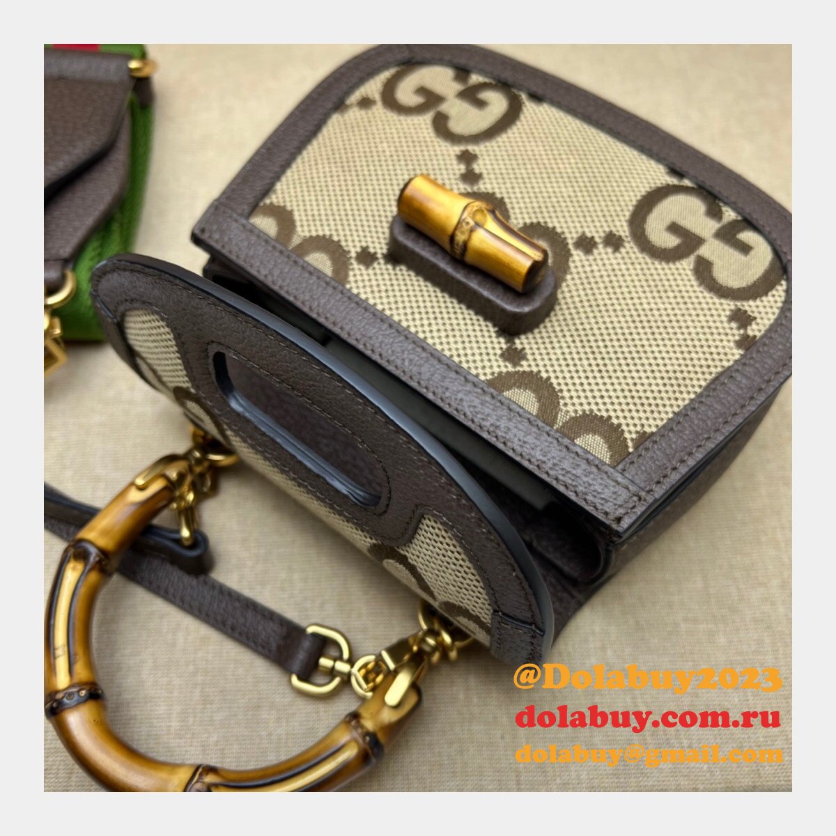 best dolabuy replica G*u*i mini jumbo gg bag 686864 bamboo