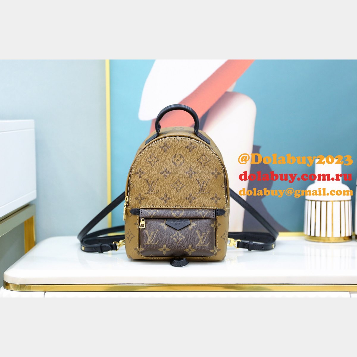 Louis Vuitton Top Quality Palm Springs Mini Monogram M44872 Brown