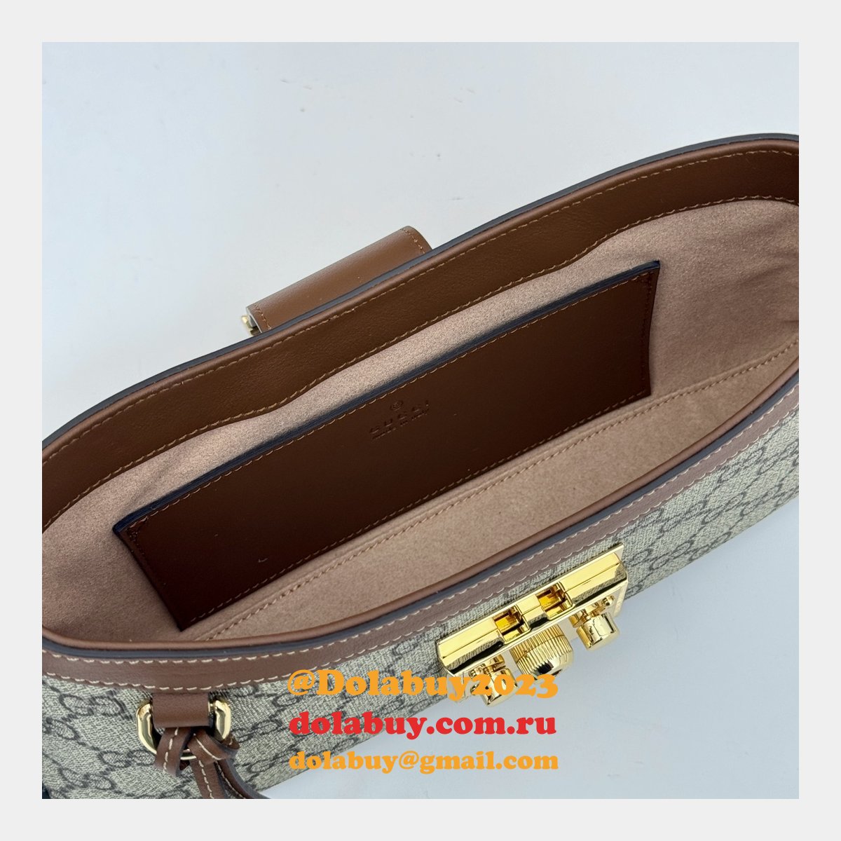 G*u*i best quality replicas 811705 padlock shoulder bag