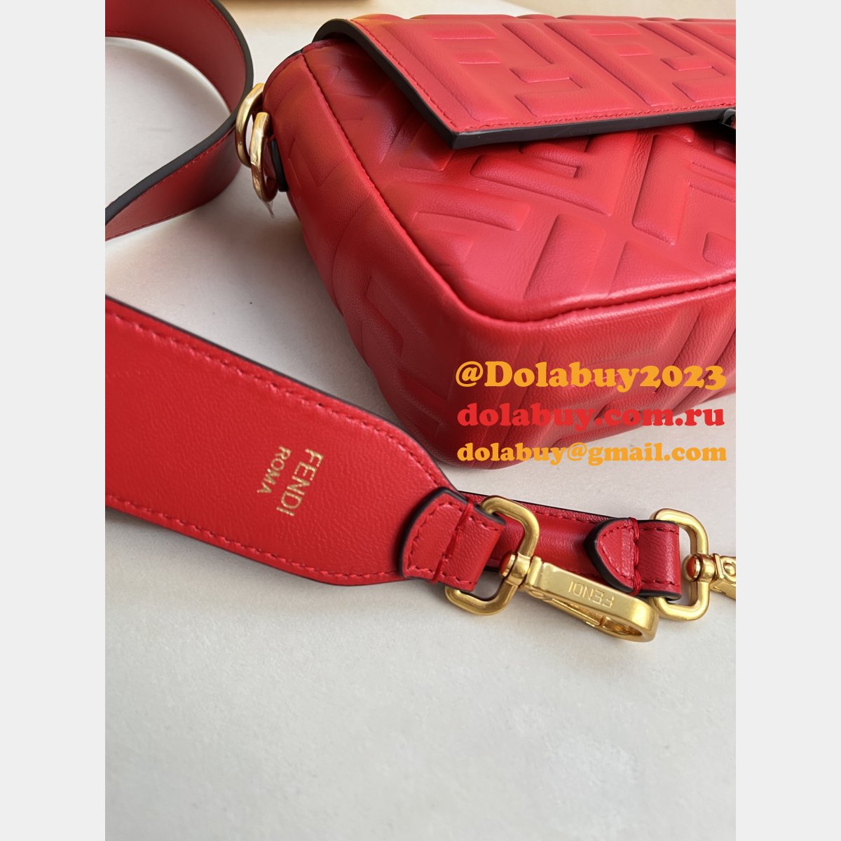 top quality F**di iconic baguette medium nappa handbag