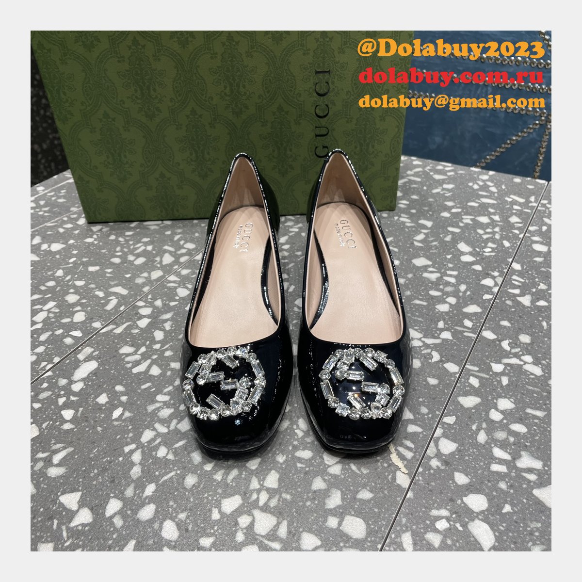 luxury 1:1 G*u*i classic for women replica shoes