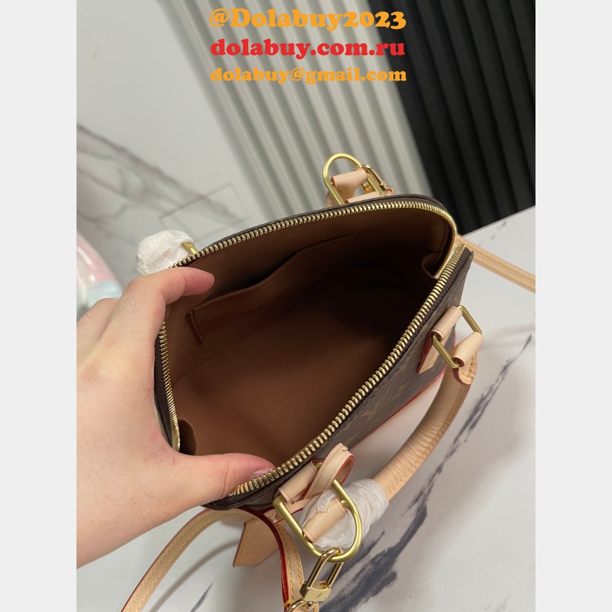 Louis Vuittons Fake Alma BB Designer Mini Top Handle N41221 Bag