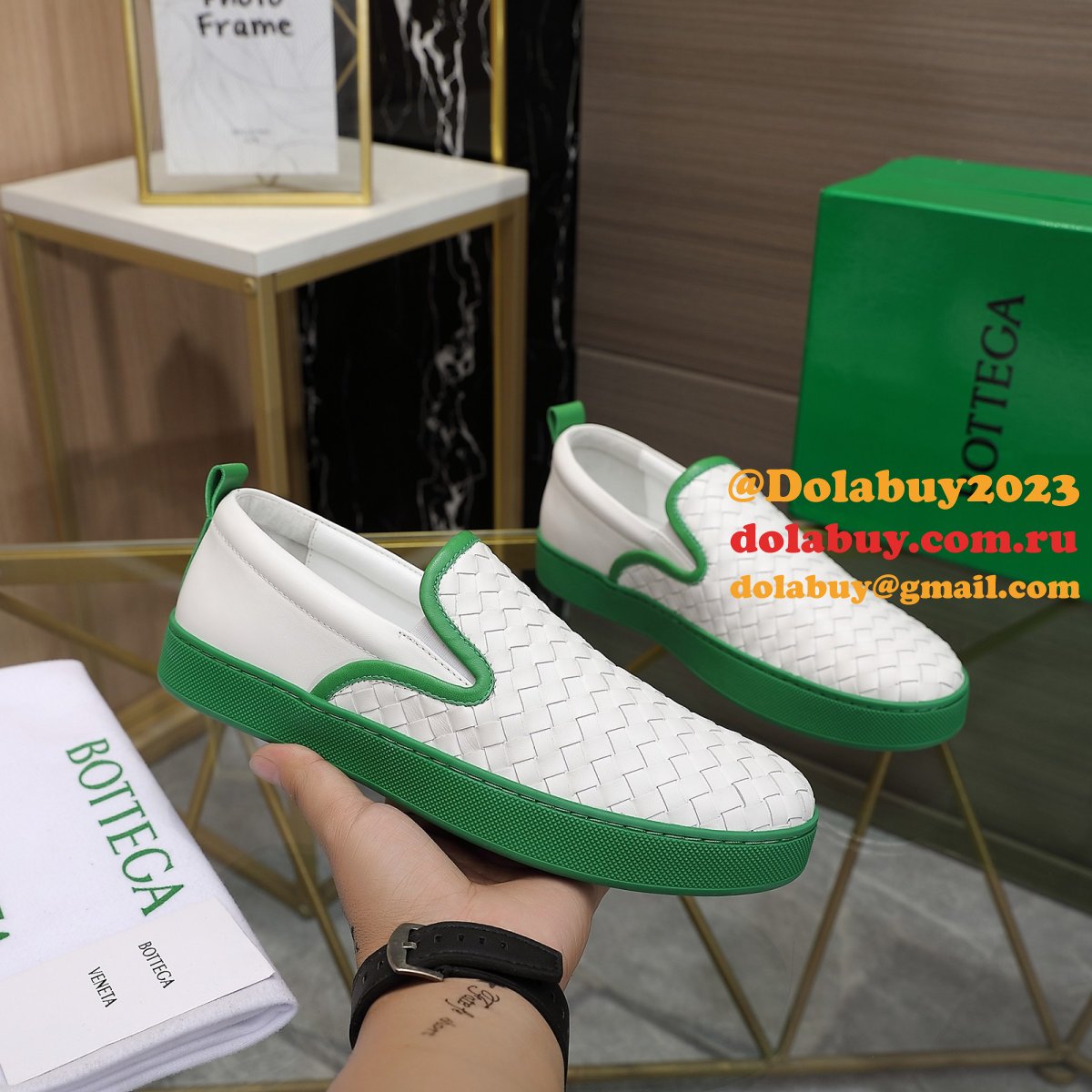 Bottega Veneta Knockoff Flats Intrecciato Nappa Slip On Sneakers Shoes