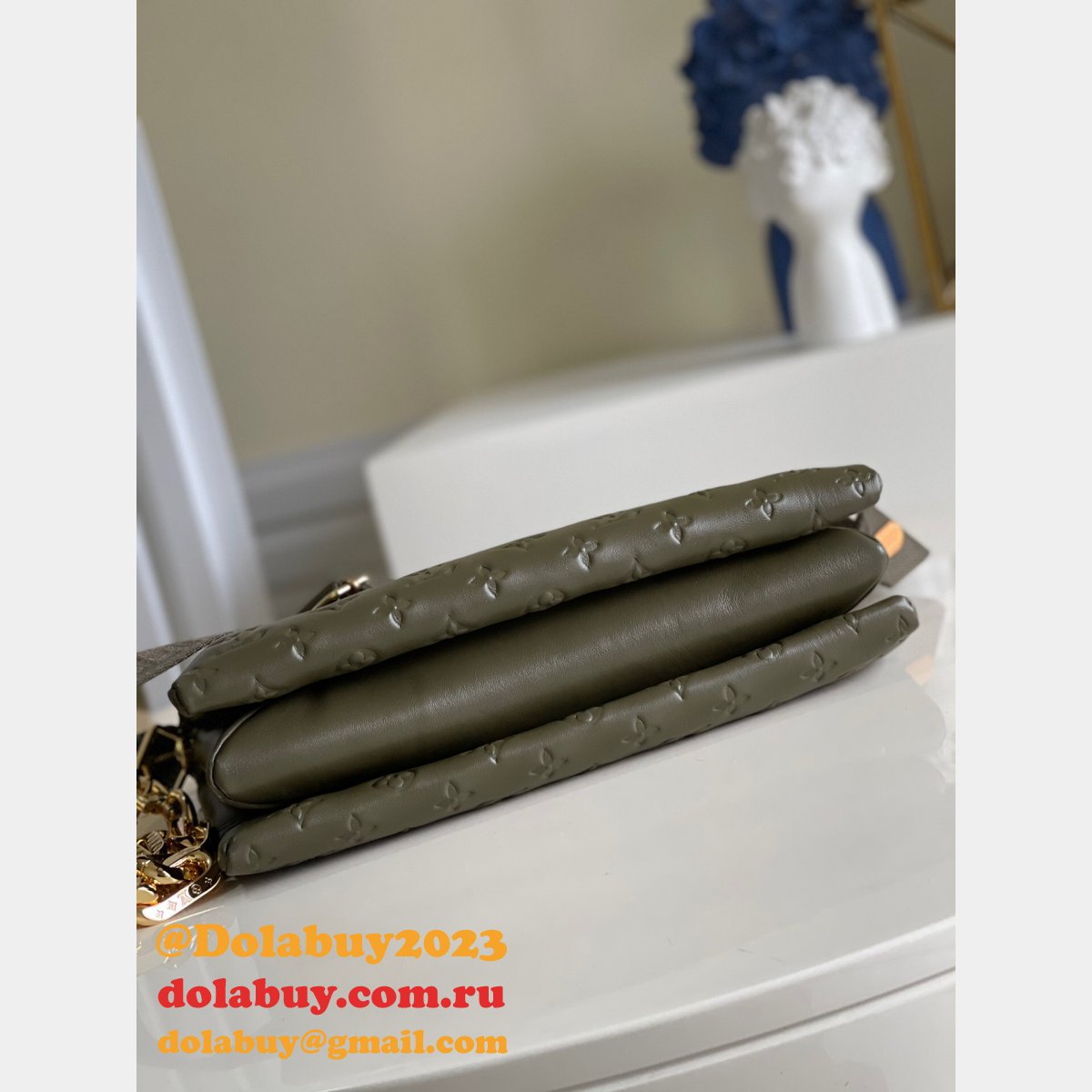 Quality Louis Vuitton Replicas Coussin Other Leathers M57782 Khaki Green