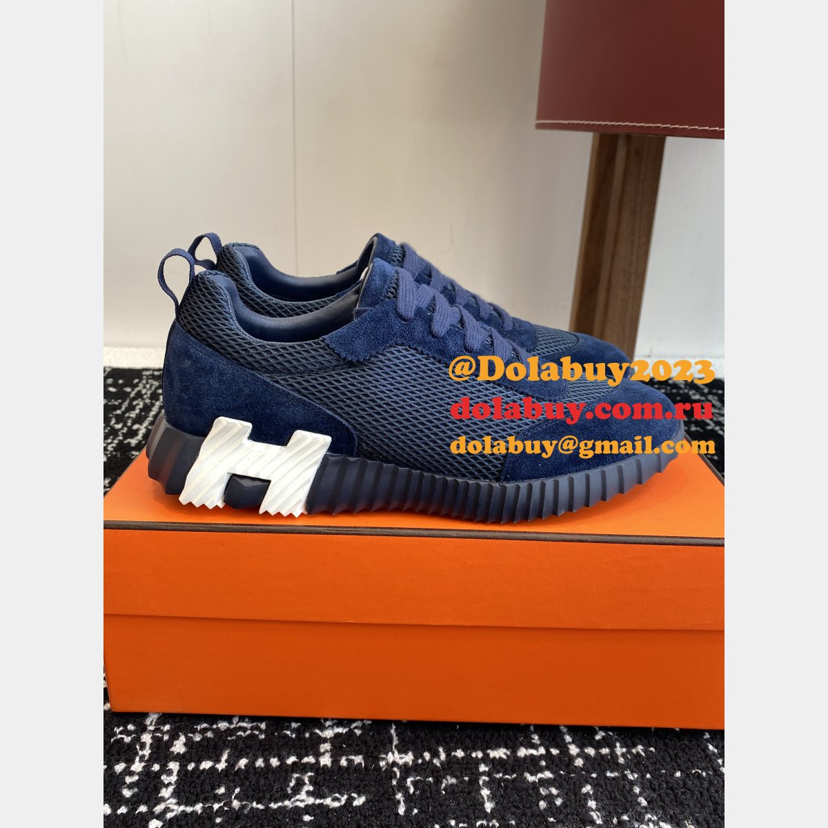 Top Designer Hermes Bouncing Sneaker