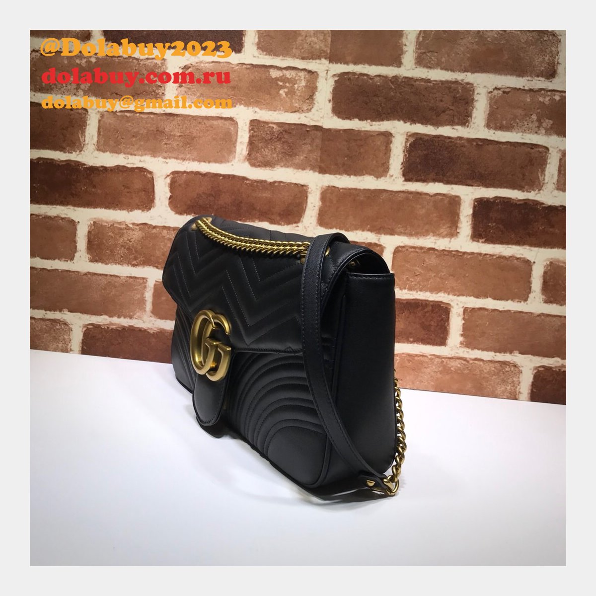 wholesale G*u*i replicas best 447633 leather gg marmont