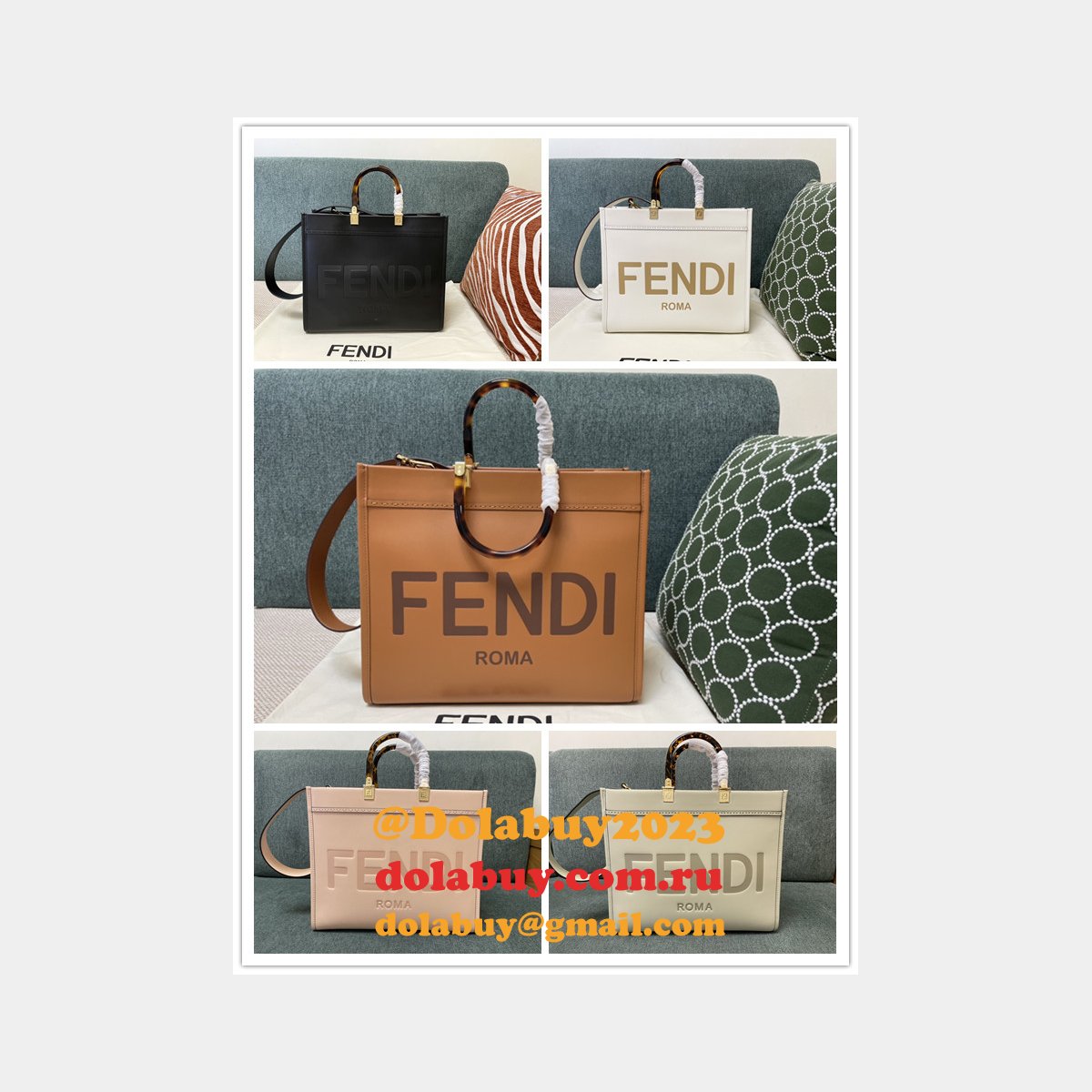 best knockoff F**di tote sunshine small handbag