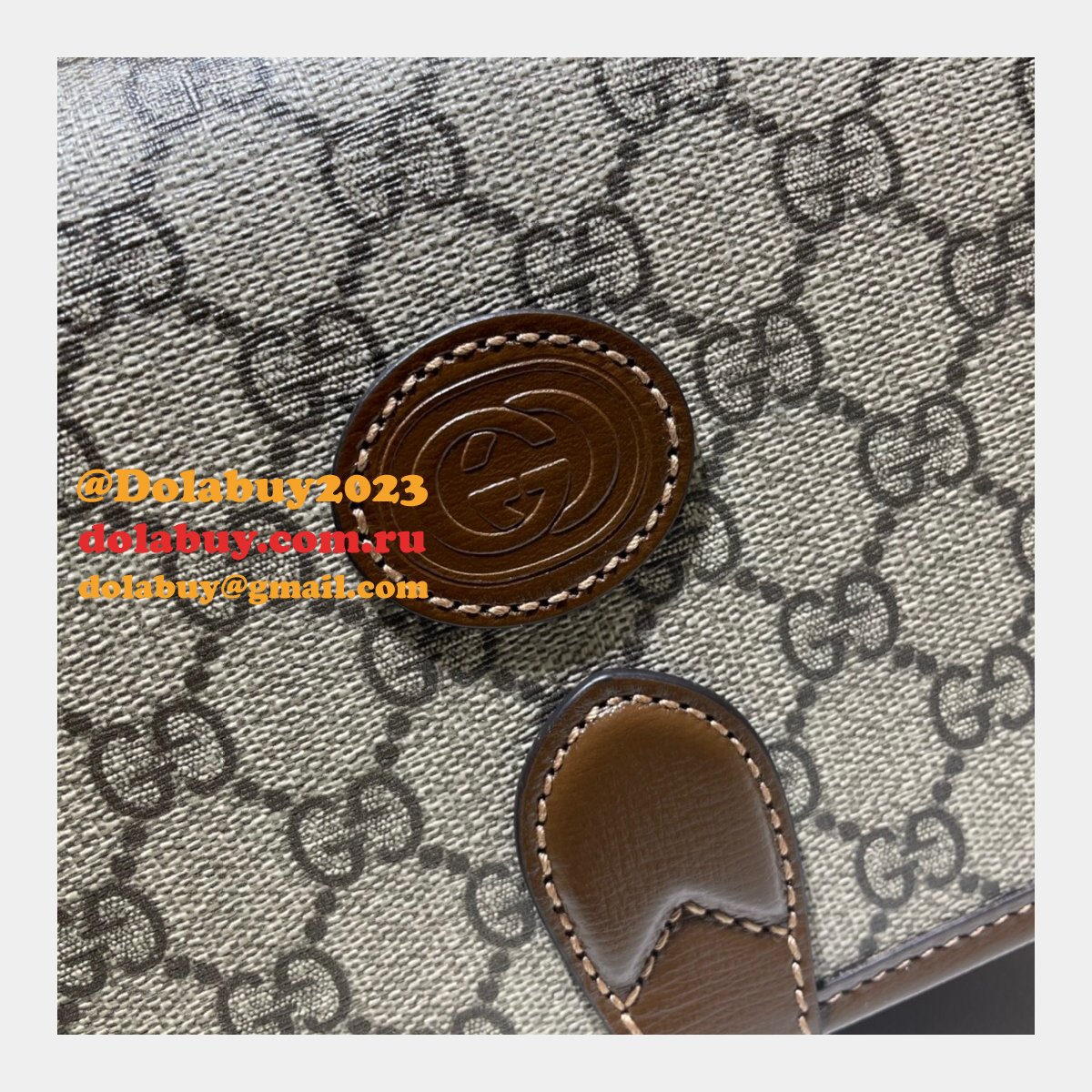 designer fake G*u*i 671620  shoulder bag with interlocking g in gg supreme