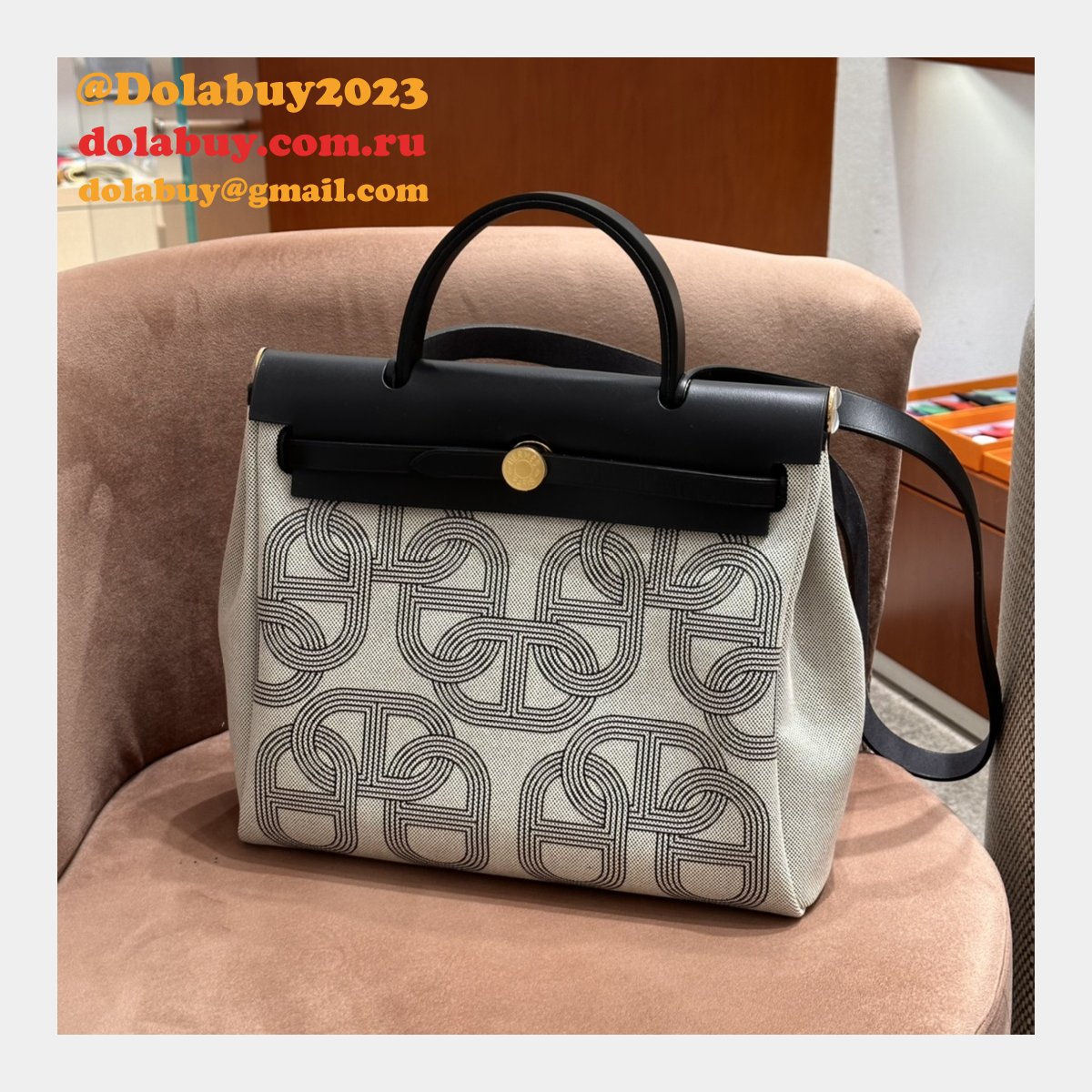 Replica Hermes Herbag Cabine Zip 31CM Pig-Nose Online Dolabuy Bags